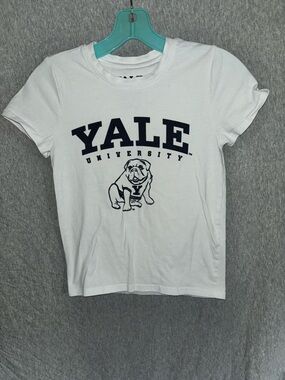 Yale University White Crop Tee - Women's
